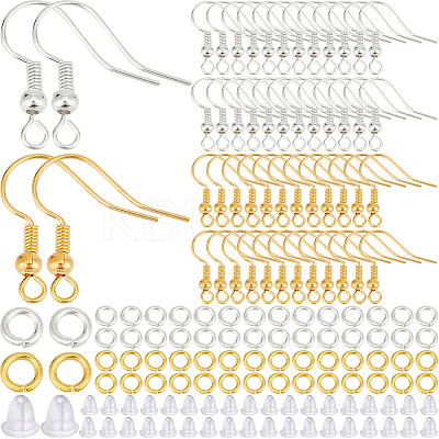200Pcs 2 Color Brass Earring Hooks KK-SP0001-43-1