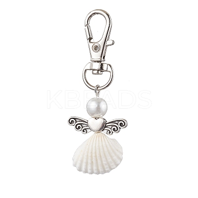 Angel Spiral Shell Pendant Decooration HJEW-JM01964-02-1