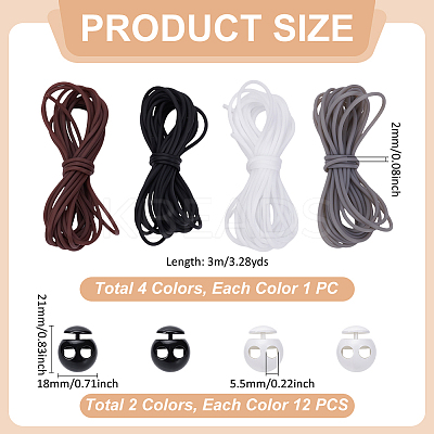 12M 4 Colors Hollow Pipe PVC Tubular Synthetic Rubber Cord RCOR-UN0001-02A-1