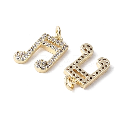 Brass Micro Pave Clear Cubic Zirconia Pendants KK-H449-85C-G-RS-1
