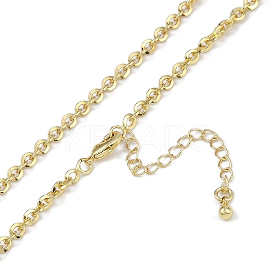 Rack Plating Brass Cable Chain Necklaces for Women NJEW-K382-11G-1