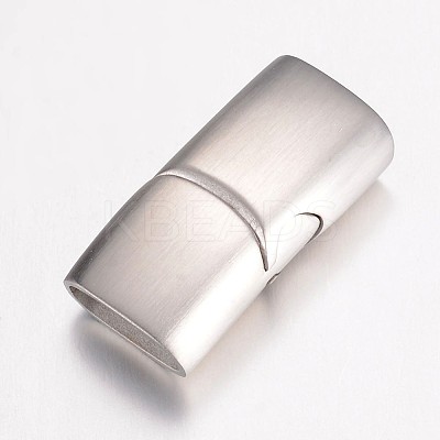 Tarnish Resistant 304 Stainless Steel Magnetic Clasps with Glue-in Ends X-STAS-G071-39P-1