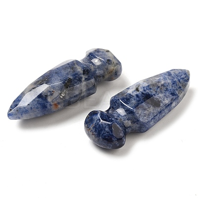 Natural Sodalite Craved Sword Model Ornament DJEW-C019-02H-1
