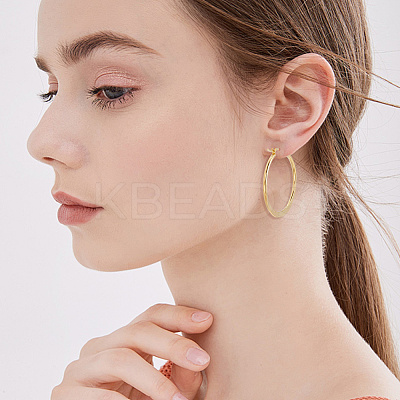 5 Pairs 304 Stainless Steel Hoop Earrings EJEW-BBC0001-92-1