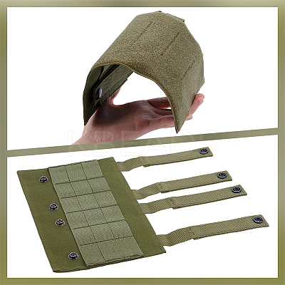 Oxford Cloth Tactical Adhesive Hook and Loop Panels AJEW-WH0816-483A-1