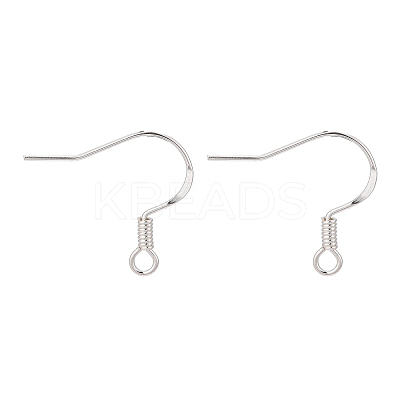925 Sterling Silver Flat Coil Earwire STER-S002-53-1