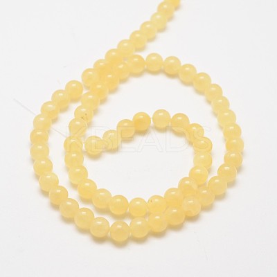 Natural Yellow Jade Bead Strands LS-G-K121-01-4mm-1