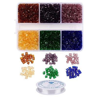 DIY Transparen Tube Glass Beads Bracelet Making Kit DIY-YW0004-36B-1