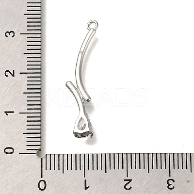 Brass Micro Pave Cubic Zirconia Pendants KK-M301-17P-1
