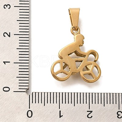 PVD Vacuum Plating 304 Stainless Steel Pendants STAS-U035-31G-1