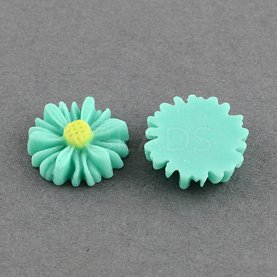 Flatback Hair & Costume Accessories Ornaments Resin Flower Daisy Cabochons CRES-Q101-07-1