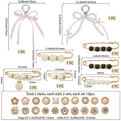 Alloy & Velvet & Polyester Pendants & Alloy Safety Pin Brooch AJEW-SP0002-07-1