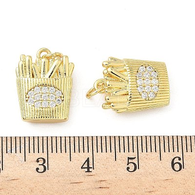 Brass Micro Pave Cubic Zirconia Pendants KK-Z120-49G-1