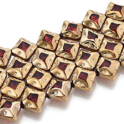 Electroplate Glass Beads Strands EGLA-T021-24F-1