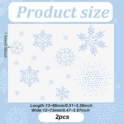 Snowflake Shape Hotfix Rhinestone DIY-WH0399-76B-1