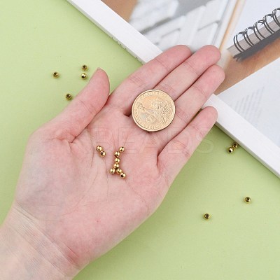 Round PVD Vacuum Plating 304 Stainless Steel Beads X-STAS-F105-03-4mm-1
