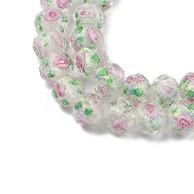 Handmade Foil Lampwork Beads Strands FOIL-S136-001I-1