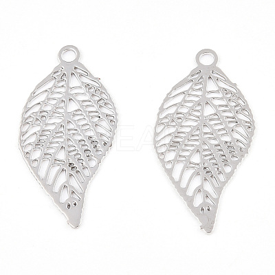 Rack Plating Brass Filigree Pendants KKC-T001-43P-1