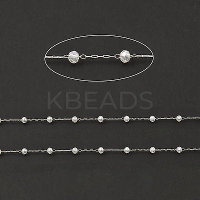 Glass Round Beaded Chains CHS-B003-04A-1