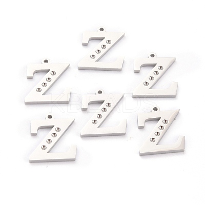 Non-Tarnish 304 Stainless Steel Pendant Rhinestone Settings STAS-F267-09Z-P-1