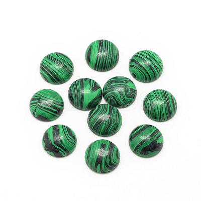 Synthetic Malachite Cabochons G-R416-8mm-38-1