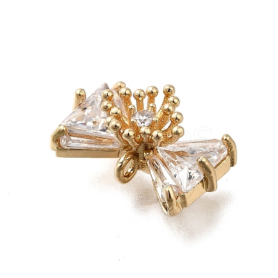 Brass Pave Cubic Zirconia Charms LS-KK-Q048-13G-1