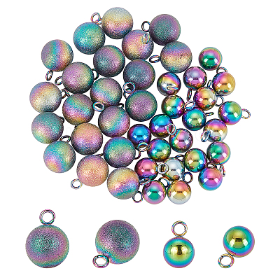 40Pcs 2 Styles PVD Vacuum Plating 304 Stainless Steel Charms STAS-UN0021-81M-1