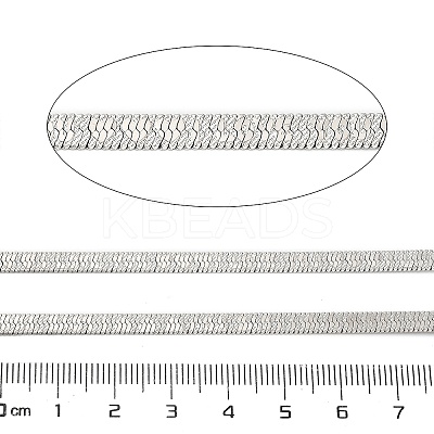 304 Stainless Steel Herringbone Chains CHS-A016-35A-P01-1