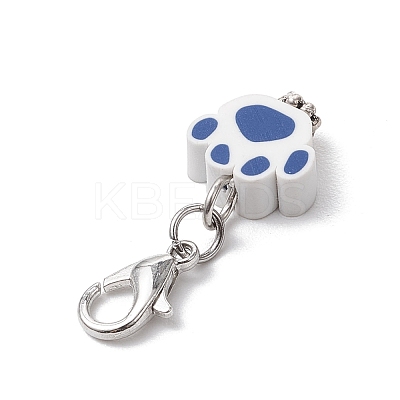 Handmade Polymer Clay & Tibetan Style Beads Pendant Decorations HJEW-JM03278-1