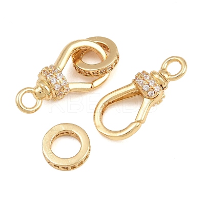 Brass Micro Pave Clear Cubic Zirconia Spring Ring Rings CU-CBA8264-05G-1