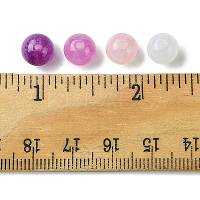 64Pcs 4 Colors Round Imitation Cat Eye Resin Beads RESI-FS0001-66B-1