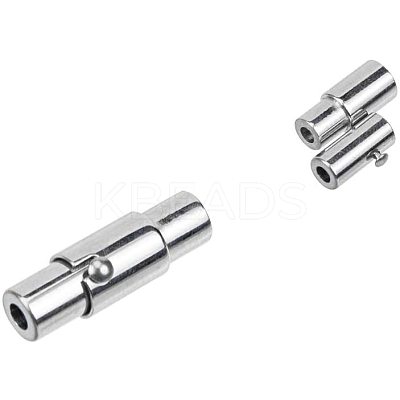 Smooth 304 Stainless Steel Locking Tube Magnetic Clasps STAS-UN0002-31P-1