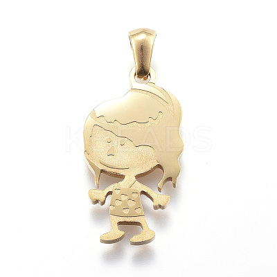 Ion Plating(IP) 304 Stainless Steel Pendants STAS-K162-029G-1