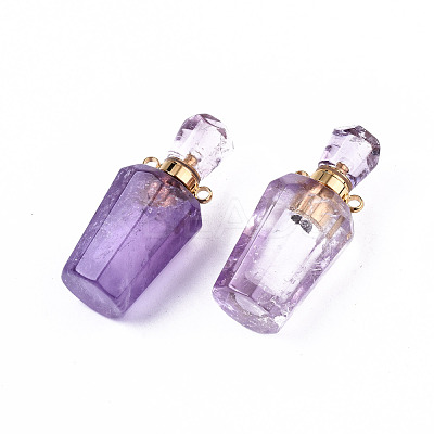 Faceted Natural Amethyst Pendants G-T131-14F-1