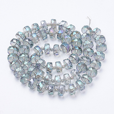 Electroplat Glass Beads Strands EGLA-Q092-10mm-D08-1