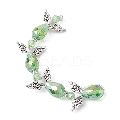 Angel Fairy Shape Electroplate Glass Beads Strands AJEW-JB01173-04-1
