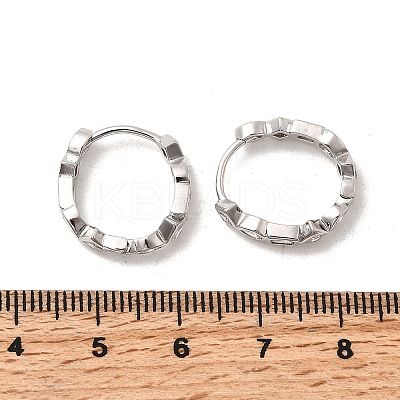 Brass Micro Pave Cubic Zirconia Hoop Earrings EJEW-P322-02P-1