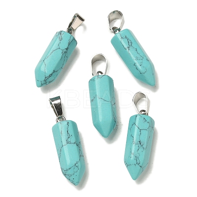 Synthetic Turquoise Pendants G-Z067-07P-05-1