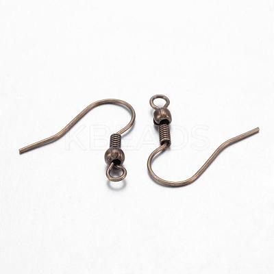 Brass Earring Hooks KK-Q361-AB-1