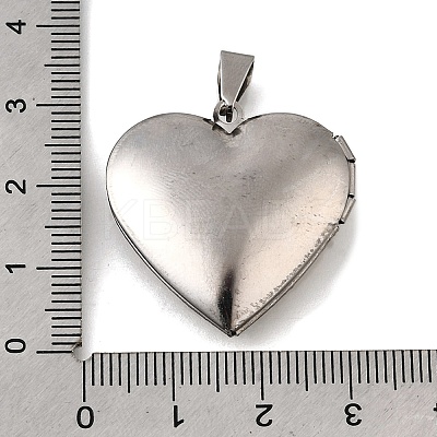 316 Stainless Steel Locket Pendants STAS-N0016-18A-P-1