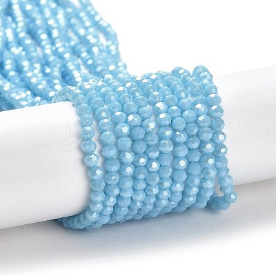 Electroplate Opaque Glass Beads Strands EGLA-A035-P3mm-A08-1