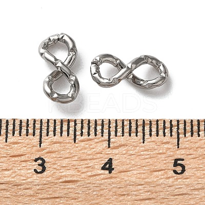 304 Stainless Steel Textured Infinity Linking Rings STAS-R164-03P-01-1