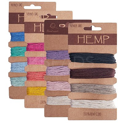 4 Cards 4 Style Jute Cord OCOR-SZ0001-15-1