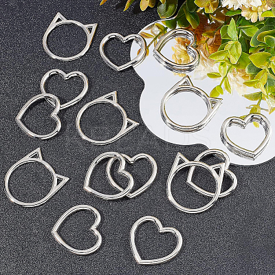 24Pcs 2 Style Alloy Linking Rings FIND-BC0003-32-1