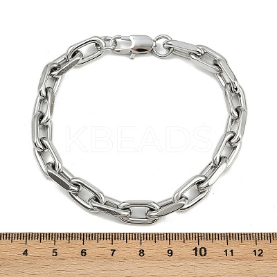 304 Stainless Steel Cable Chain Bracelets for Women Men BJEW-Z143-19P-1