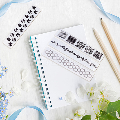 5Pcs 5 Styles Plastic Embossing Folders DIY-CP0009-03-1