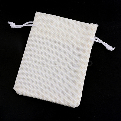 Polyester Imitation Burlap Packing Pouches Drawstring Bags X-ABAG-R005-17x23-21-1