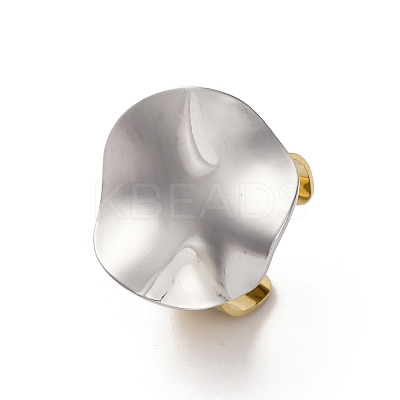 304 Stainless Steel Open Cuff Rings RJEW-K258-08GP-04-1