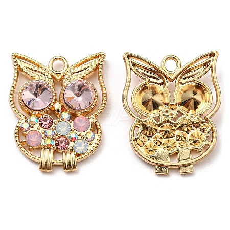 Golden Plated Alloy Pendants ALRI-L050-02G-02-1