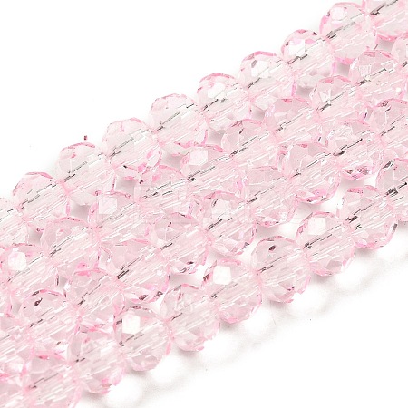 Transparent Baking Paint Glass Beads Strands DGLA-A034-T6mm-D04-1